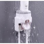 Toothbrush Holder Set Supplier - with Toothpaste Dispenser 2 Holder Wall