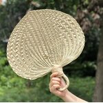 Natural Raffia Hand Fan Factory - Boho-Style Handcraft Home Art Weave