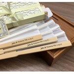 Bamboo Craft Hand Fan Factory - Wholesale Custom Logo Silk in Gift Box