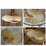 Natural Bamboo Handheld Fan Supplier - Traditional Craft Raffia Palm Leaf