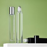 Square Glass Roll on Bottle Supplier - 10ml with Matte Black/White Color