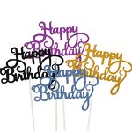 Happy Birthday Cake Topper Supplier - Glitter Calligraphy Bling Sparkle