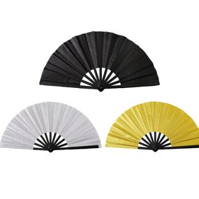 Glitter Folding Hand Fan Supplier - Festivals Party Accessories Custom