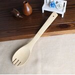 Wooden Kitchen Utensils Supplier - Flat Large Long Handle Scraper Spatula