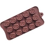 Silicone Rose Chocolate Mould Supplier - 15 Cavity DIY Candy Flower Ice