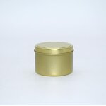 Metal Candle Tins Supplier - Custom Logo 2-8oz Round Rose Gold Matte