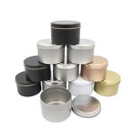 Metal Candle Tins Supplier - Custom Logo 2-8oz Round Rose Gold Matte