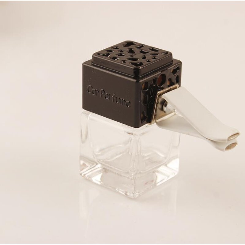 Transparent Perfume Bottle Supplier - 8ml Square Vent Clip Empty Car