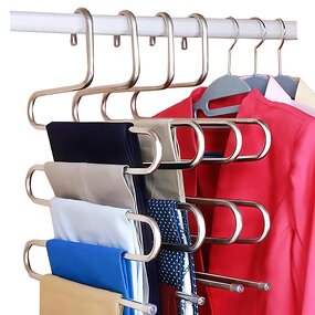 S-Type Pants Hanger Factory - Stainless Steel Clothes Organizer for