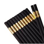 Metal Chopsticks Supplier - Black Chinese Reusable Non Slip Fiberglass