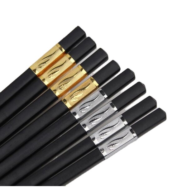 Metal Chopsticks Supplier - Black Chinese Reusable Non Slip Fiberglass