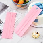 Cake Decorating Comb Factory - 4Pcs/set Plastic Icing Smoother Scraper