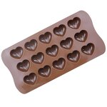 Dimpled Heart Chocolate Mold Supplier - 15 Cavity Valentine Day Gummy