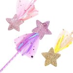Princess Wand Supplier - Glitter Star Fairy Magic Stick Sequins Net