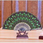 Chinese Dance Folding Fan Supplier - Party Favor Elegant Embroidered Flower