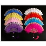 Lolita Feather Folding Fan Factory - Custom Sweet Girl Gothic Court Dance