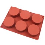 Silicone Cake Mold Supplier - 6 Hole Round Cylinder Shape DIY Soap