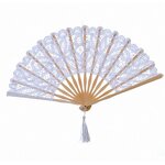 Lace Hand Fan Manufacturer - Handmade 100% Cotton 27cm 13colors