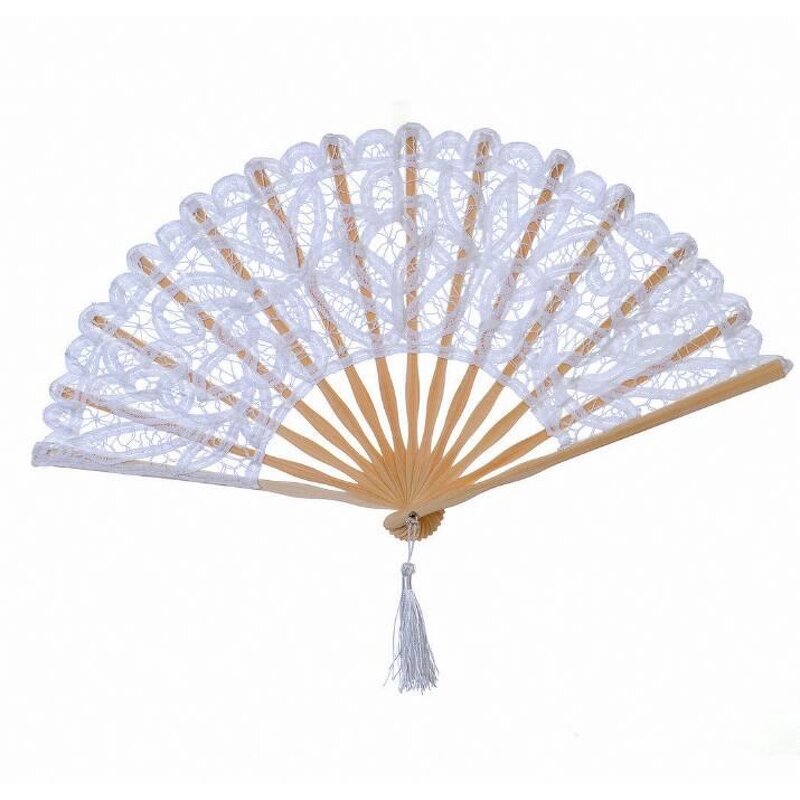 Lace Hand Fan Manufacturer - Handmade 100% Cotton 27cm 13colors