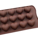 Dimpled Heart Chocolate Mold Supplier - 15 Cavity Valentine Day Gummy