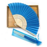 Personalized Wedding Hand Fan Supplier - for Guest Custom Logo Silk
