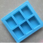 Silicone Soap Mold Manufacturer - 6 Cavity Rectangle Bar Baking Molds