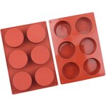 Silicone Cake Mold Supplier - 6 Hole Round Cylinder Shape DIY Soap