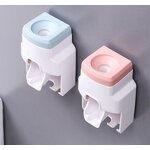 Toothbrush Holder Set Supplier - with Toothpaste Dispenser 2 Holder Wall