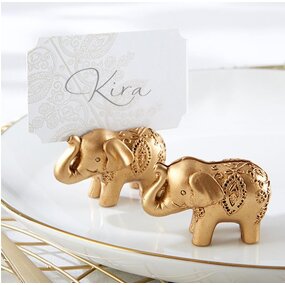 Lucky Elephant Place Card Holder Supplier - Golden Name Number Table