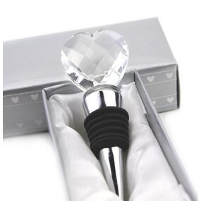 Crystal Heart Bottle Stopper Supplier - Fashion Creative Wedding Favors