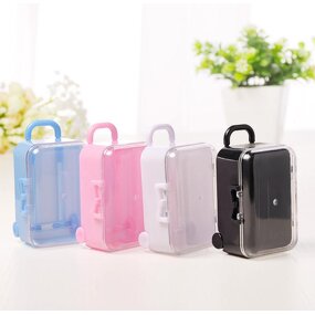 Travel Suitcase Candy Box Factory - Mini Trolley Wedding Favor Plastic