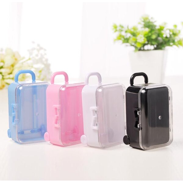 Travel Suitcase Candy Box Factory - Mini Trolley Wedding Favor Plastic