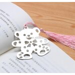 Teddy Bear Bookmark Supplier - Hollow Out Metal Baptism Souvenirs