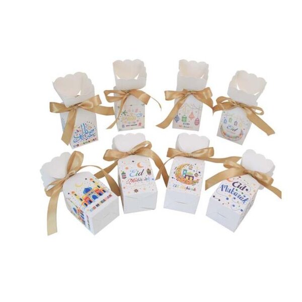 Eid Mubarak Candy Box Factory - 24pcs/bag 8 Design Ramadan Gift Box