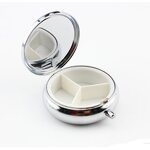 Travel Pill Case Supplier - Custom Logo Portable 3-Compartment Round