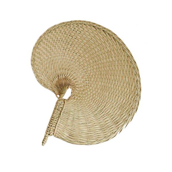 Natural Bamboo Handheld Fan Supplier - Traditional Craft Raffia Palm Leaf