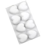 Love Heart Mousse Cake Mold Supplier - 8 Hole Dessert Pastry Silicone