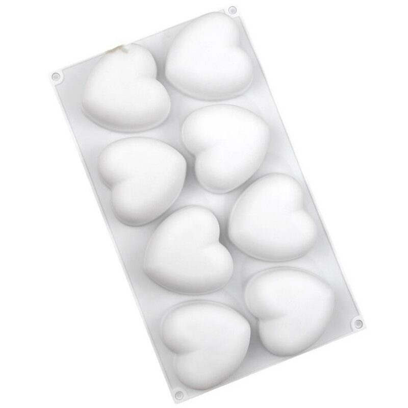 Love Heart Mousse Cake Mold Supplier - 8 Hole Dessert Pastry Silicone
