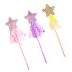 Princess Wand Supplier - Glitter Star Fairy Magic Stick Sequins Net