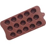 Silicone Rose Chocolate Mould Supplier - 15 Cavity DIY Candy Flower Ice