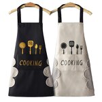 Kitchen Apron Supplier - Women Men Household Wipeable Waterproof Oil