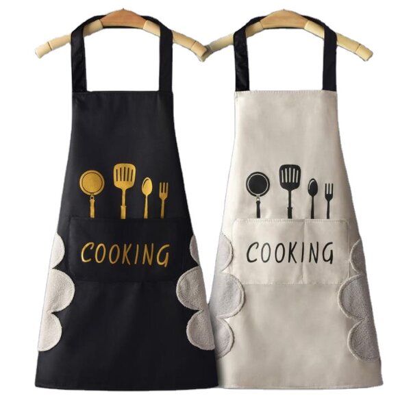 Kitchen Apron Supplier - Women Men Household Wipeable Waterproof Oil