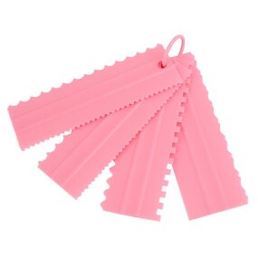 Cake Decorating Comb Factory - 4Pcs/set Plastic Icing Smoother Scraper