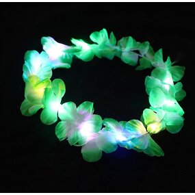 Hawaiian Leis Headband Factory - LED Light up Floral Wedding Artificial
