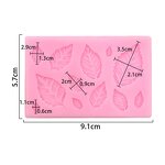 Silicone Chocolate Mould Factory - Leaves Shape Sugar Lace Fondant