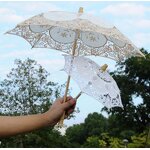 Lace Bride Umbrella Supplier - White Mini Decoration Props Ivory Parasol