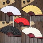Large Folding Silk Fan Factory - 8/10inch Custom DIY Painting Chinese