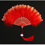 Lolita Feather Folding Fan Factory - Custom Sweet Girl Gothic Court Dance