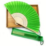 Personalized Wedding Hand Fan Supplier - for Guest Custom Logo Silk