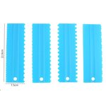 Cake Decorating Comb Factory - 4Pcs/set Plastic Icing Smoother Scraper